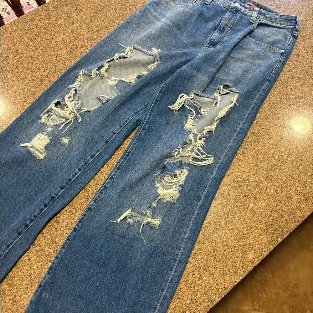 ANTHROPOLOGIE PILCRO The Joey High Rise Straight Leg Wide Leg Jean size 29 - Picture 2 of 5
